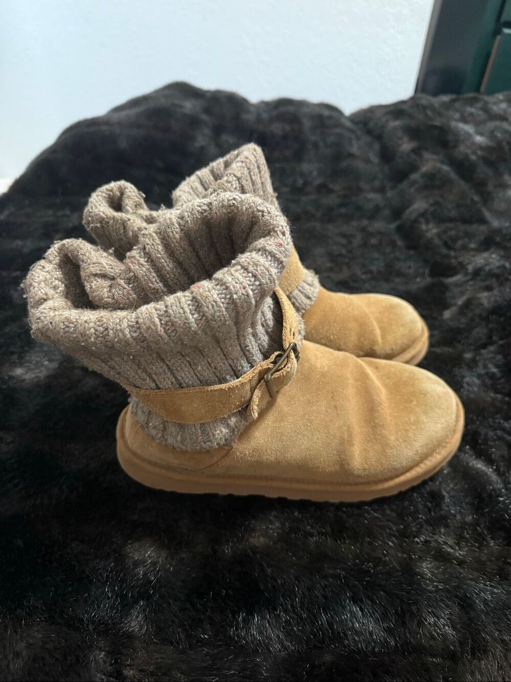 UGG Cassidee UGGpure Lined Knit Cuff Boots, US Womens Size 9